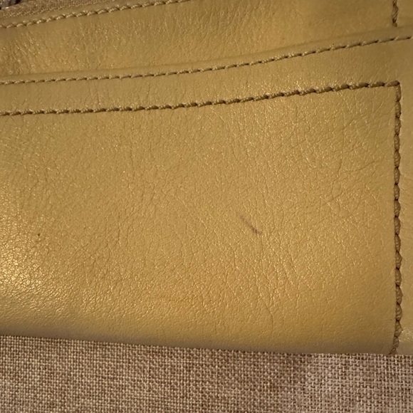 Coach Leather Small Wristlet Coin Purse/Keychain Tan - Picture 6 of 8